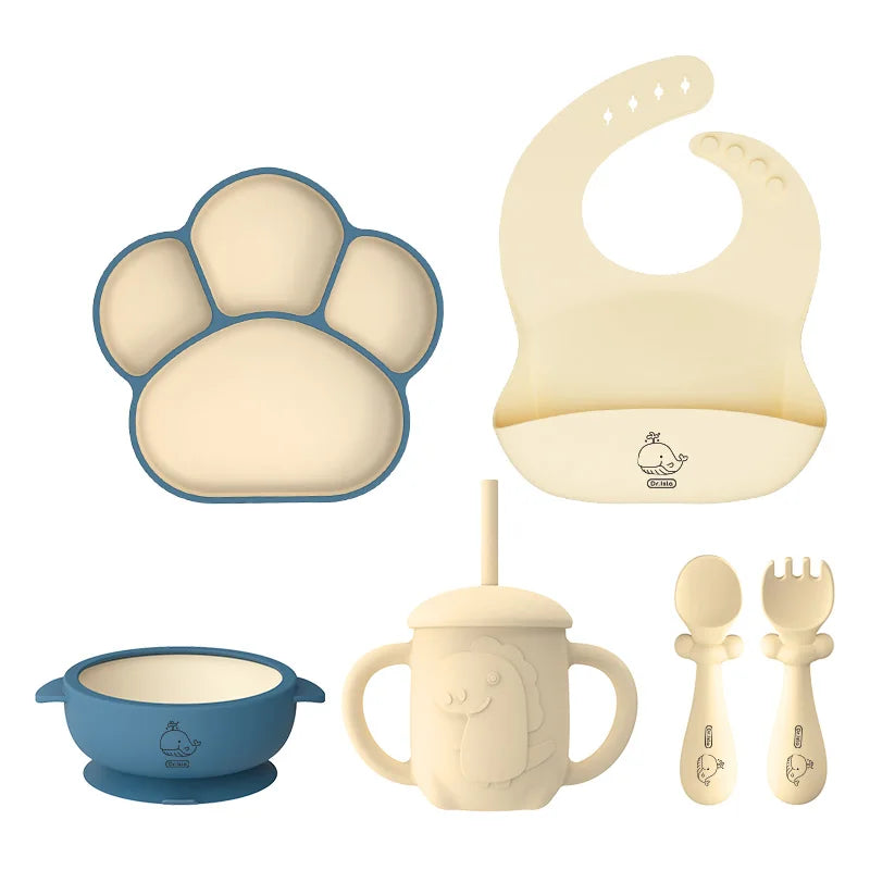 Dr.isla Children Baby Silicone Tableware Set (5PCS)