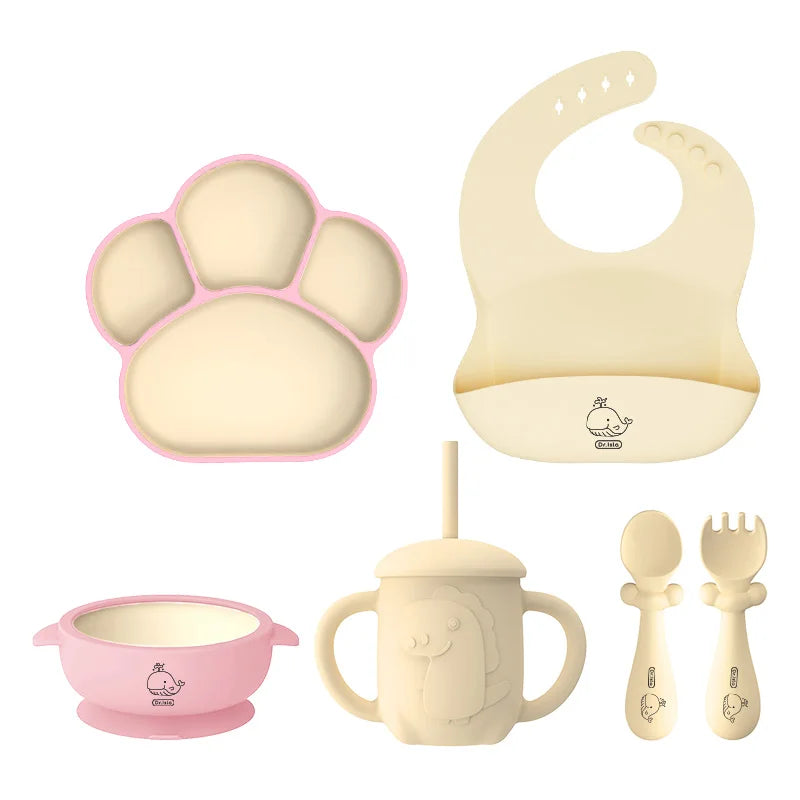 Dr.isla Children Baby Silicone Tableware Set (5PCS)