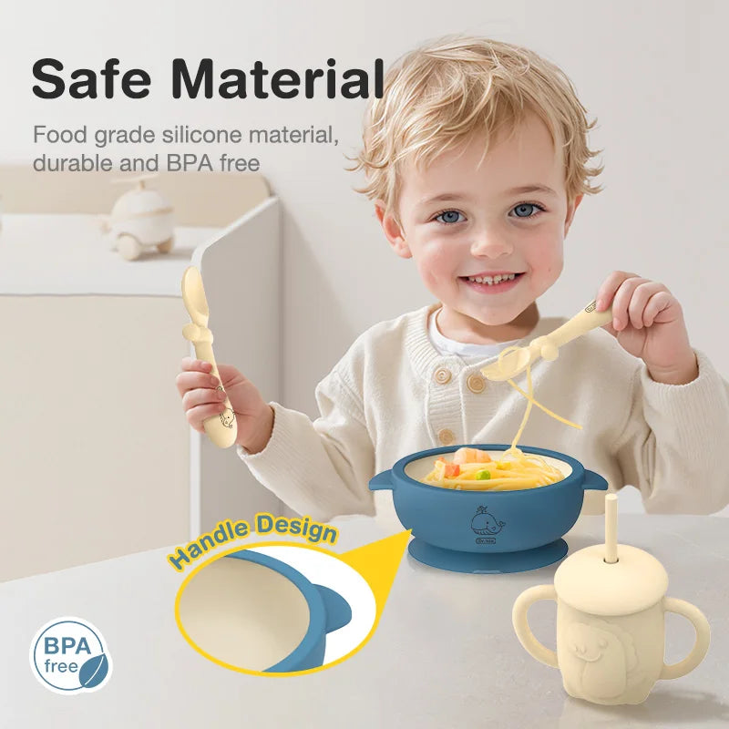 Dr.isla Children Baby Silicone Tableware Set (5PCS)