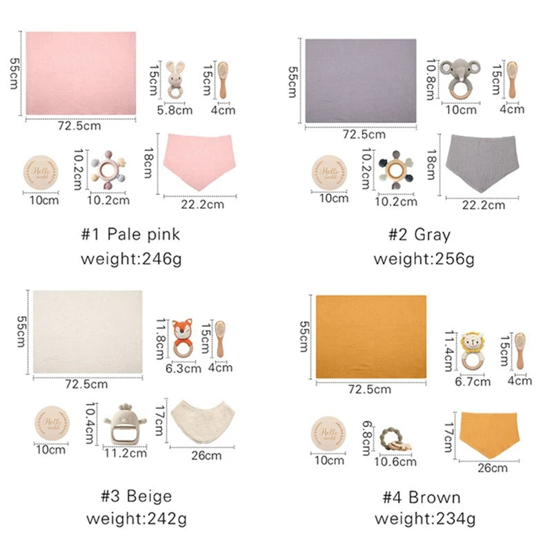 Hello World - Baby blanket gift set [4 colors available]