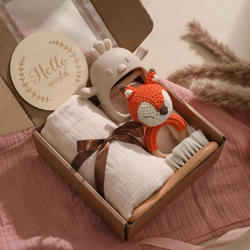 Hello World - Baby blanket gift set [4 colors available]