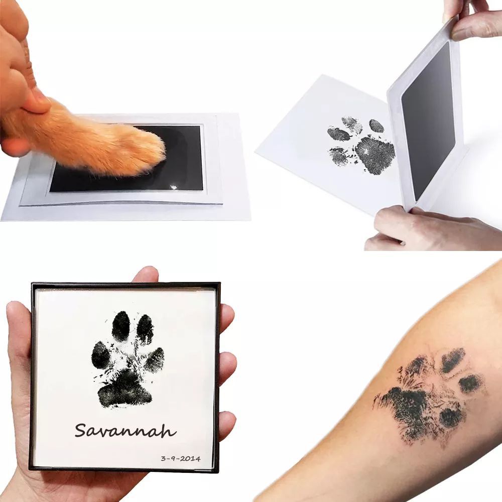 Contactless Stamp Pad for Baby or Pet Handprint or Footprint 100% Non-toxic and Mess-free