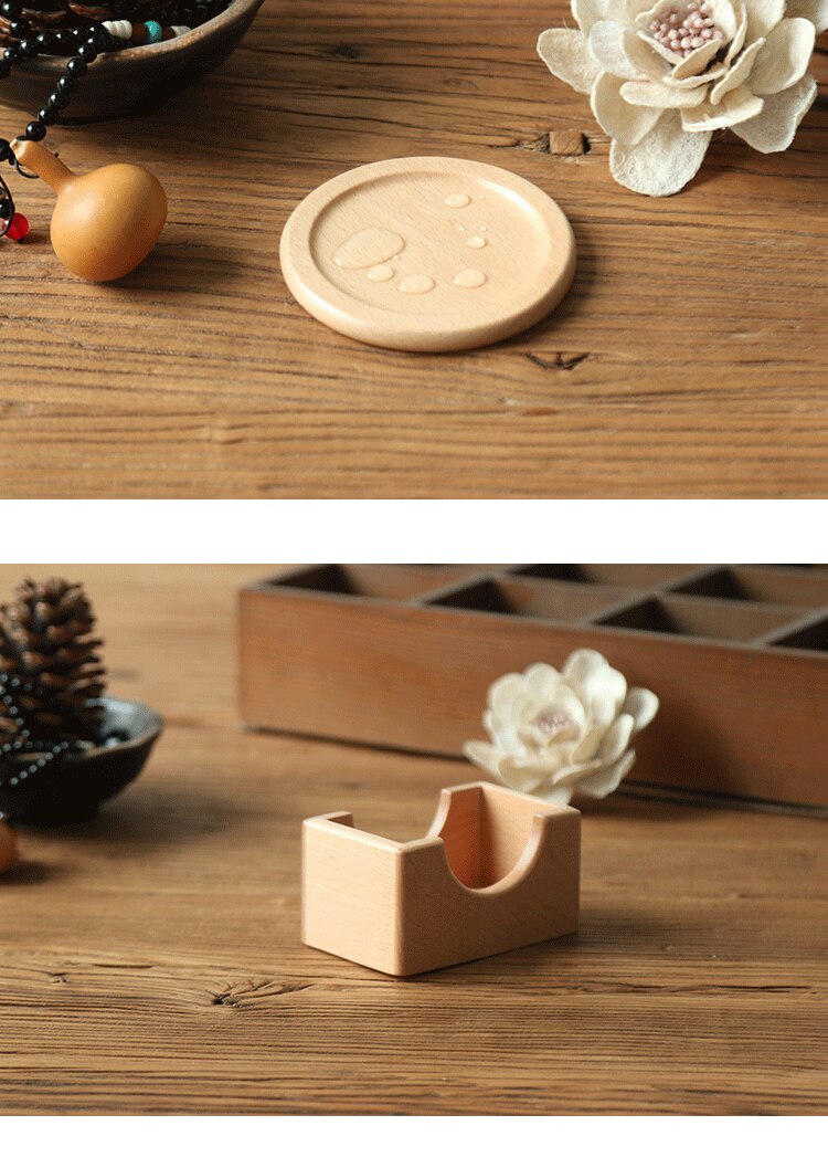 Eco-friendly wooden cup mat/ coasters set