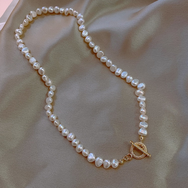 Baroque Irregular Freshwater Pearl Choker Necklace