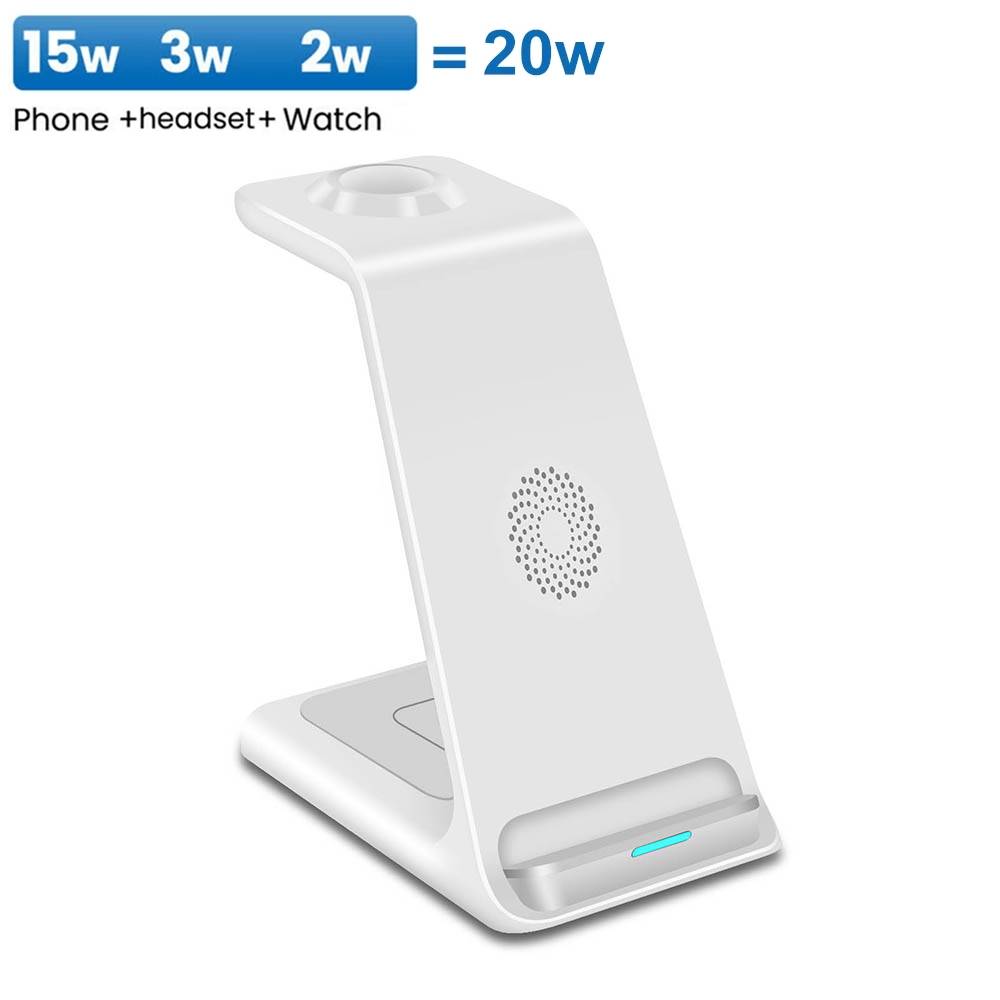 FDGAO 20W 3 in 1 Fast Wireless Charger Station