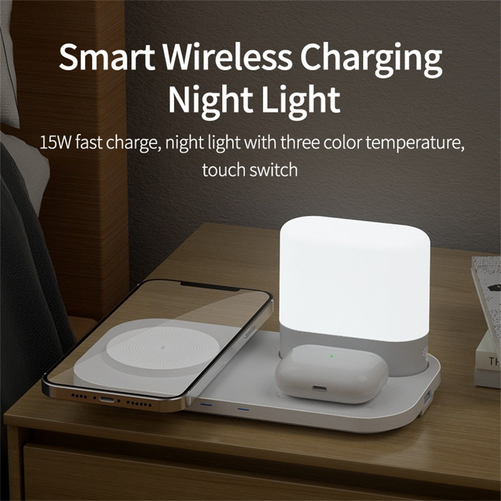 Night Lamp with wireless charger 3 in 1