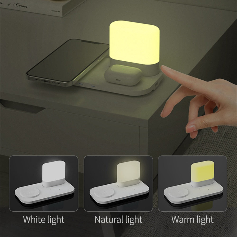 Night Lamp with wireless charger 3 in 1