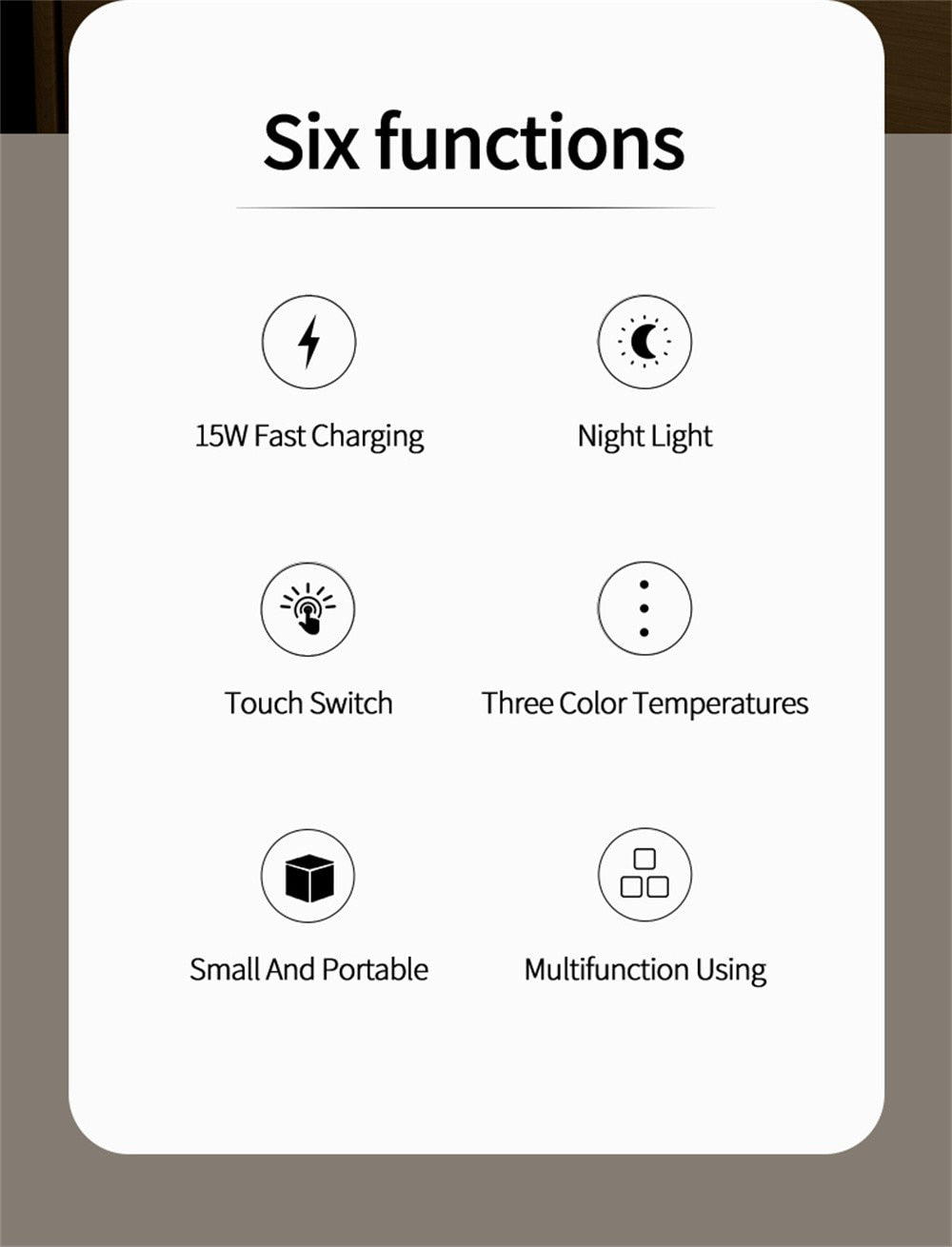 Night Lamp with wireless charger 3 in 1