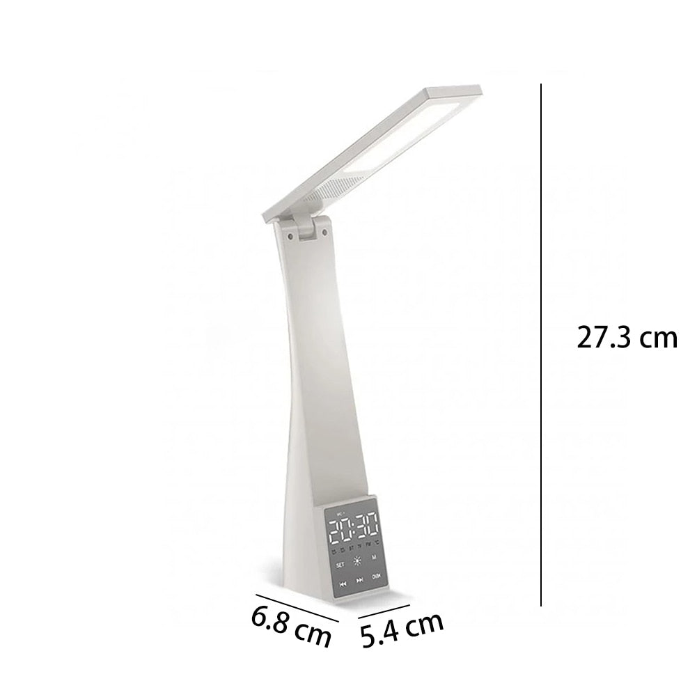 LED Desk Lamp with Alarm Clock and Bluetooth speaker