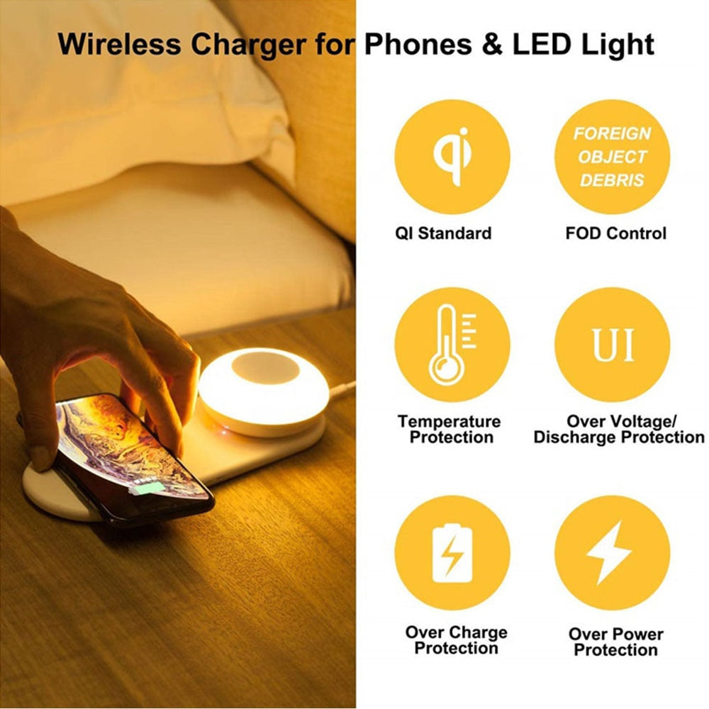 Simple Night light with quick wireless charger