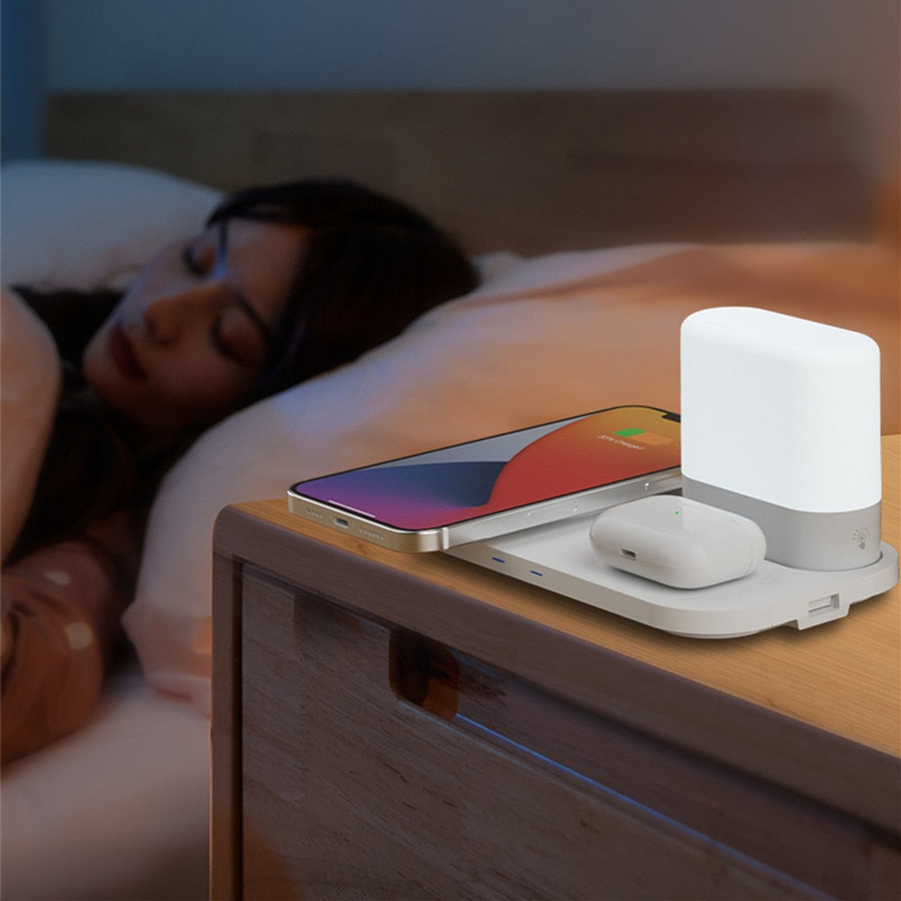 Night Lamp with wireless charger 3 in 1