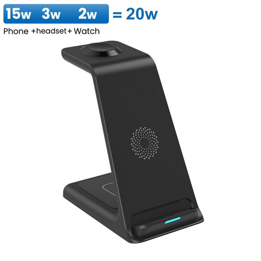 FDGAO 20W 3 in 1 Fast Wireless Charger Station